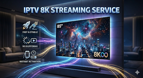 IPTV 8K streaming service installation for Apple TV, Samsung TV, Firestick, and multi-device support